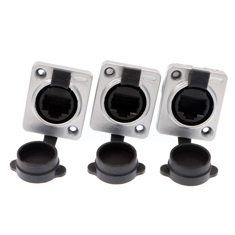 Uonecn RJ45 Waterproof Connector Dust Plug 3 PCS RJ45 Connectors IP65 Mount Ethernet Panel Connector. - Image 2